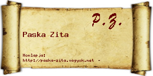 Paska Zita névjegykártya
